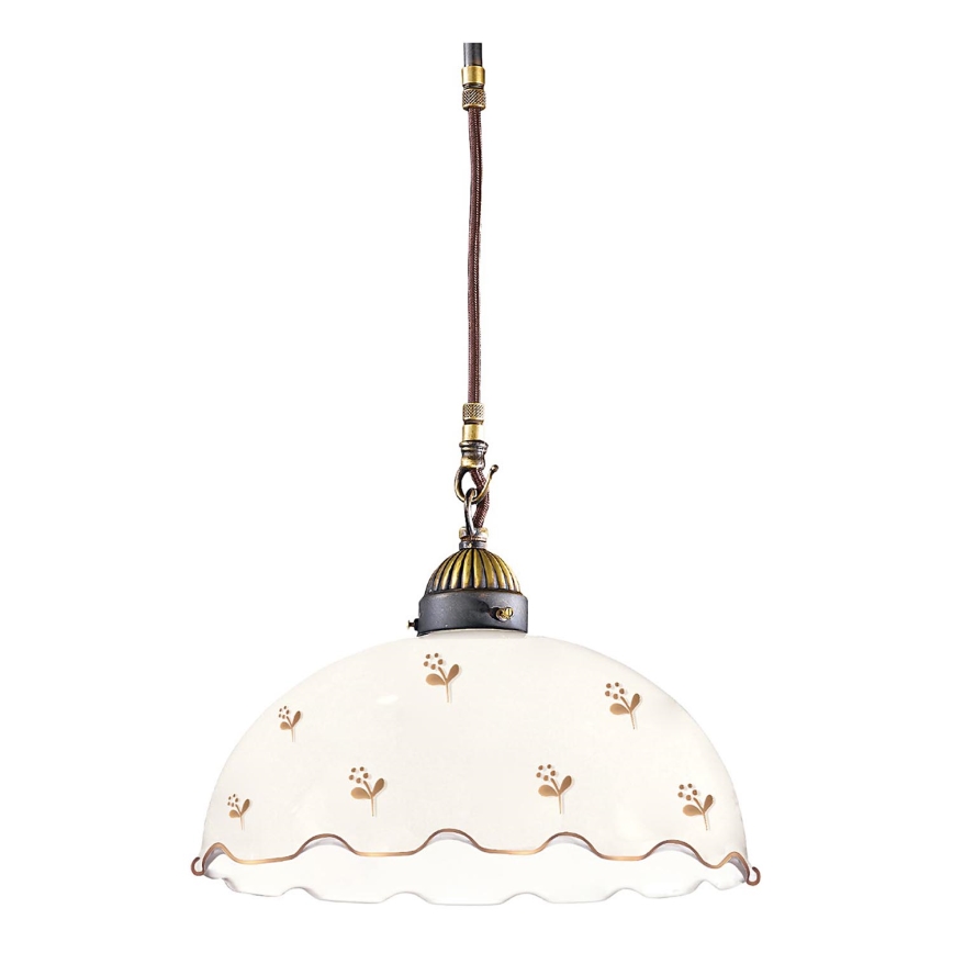 Kolarz 731.30.161 - NONNA cable-suspended pendant 1xE27/75W/230V Ø 30 cm, floral design, rose-gold finish