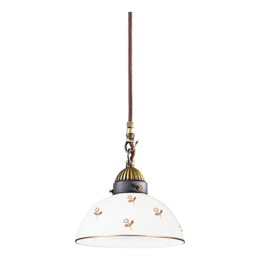 Kolarz 731.30.170 - NONNA cable-suspended pendant, 1xE27/75W/230V, Ø 20 cm, rose-gold with floral motif