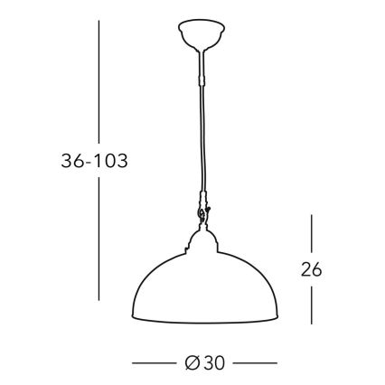 Kolarz 731.30.25 - Chandelier on a string NONNA 1xE27/75W/230V blue