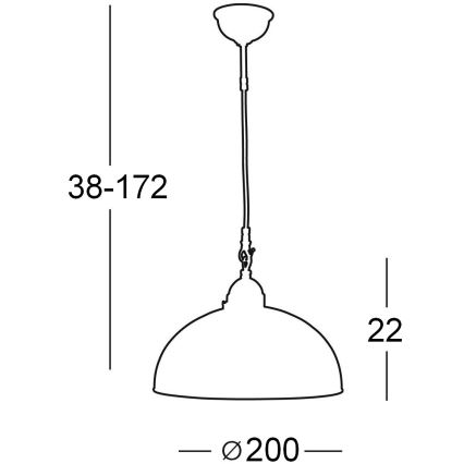 Kolarz 731.30.73 - Chandelier on a string NONNA 1xE27/75W/230V