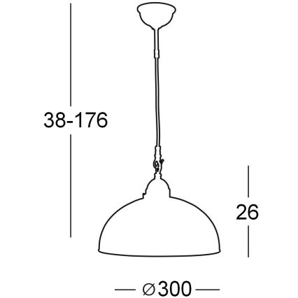 Kolarz 731.30.74 - Chandelier on a string NONNA 1xE27/75W/230V