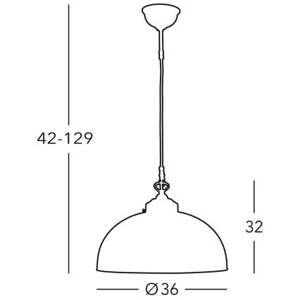 Kolarz 731.32.55 - Chandelier on a string NONNA 1xE27/75W/230V