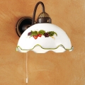 Kolarz 731.61.113 - NONNA Wall lamp 1xE27/75W/230V, wine/strawberry