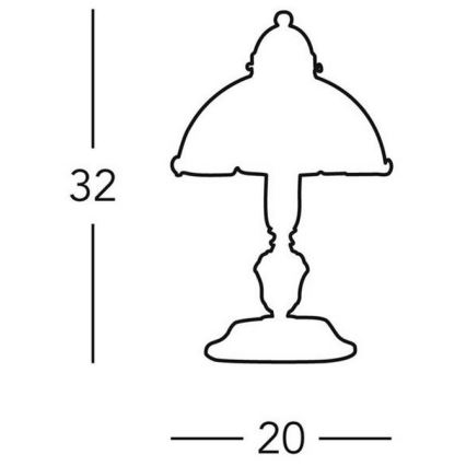 Kolarz 731.73.53 - Table lamp NONNA 1xE14/60W/230V