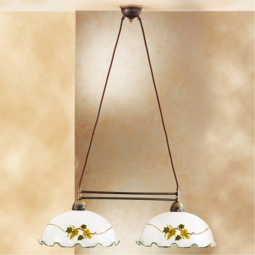 Kolarz 731.82.111 - NONNA cable pendant 2xE27/75W/230V, wine