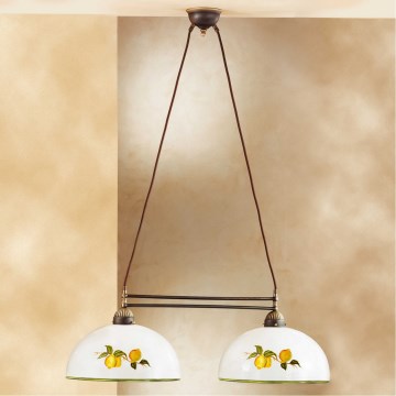Kolarz 731.82.129 - Chandelier on a string NONNA 2xE27/75W/230V lemons