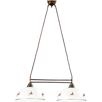 Kolarz 731.82.151 - NONNA Cable Pendant Light 2xE27/75W/230V, Antler Rose Gold