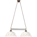Kolarz 731.82.161 - NONNA cable-hung pendant 2xE27/75W/230V, floral motif, rose gold