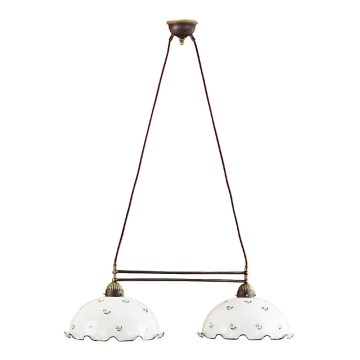 Kolarz 731.82.26 - Chandelier on a string NONNA 2xE27/75W/230V green