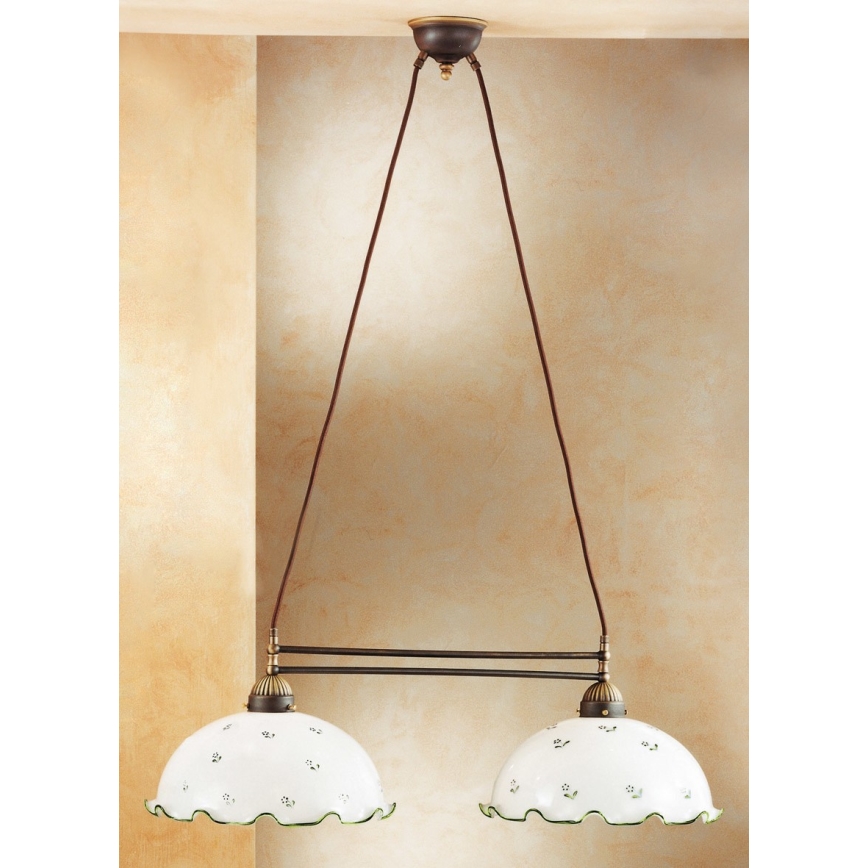 Kolarz 731.82.26 - Chandelier on a string NONNA 2xE27/75W/230V green