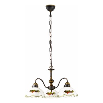 Kolarz 731.83.113 - NONNA chain-hung chandelier 3xE27/75W/230V wine/strawberry