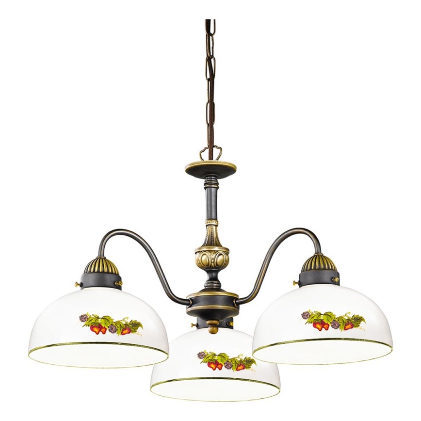 Kolarz 731.83.121 - Chandelier on a chain NONNA 3xE27/75W/230V grapes/strawberries