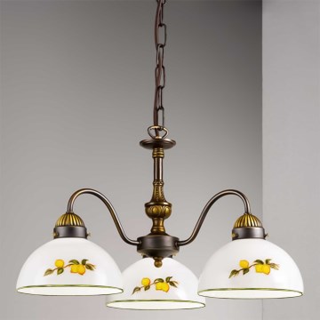 Kolarz 731.83.126 - Chandelier on a chain NONNA 3xE27/75W/230V lemons