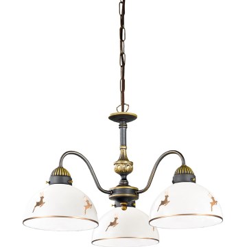 Kolarz 731.83.150 - Chain-hung chandelier NONNA 3xE27/75W/230V antler rose gold