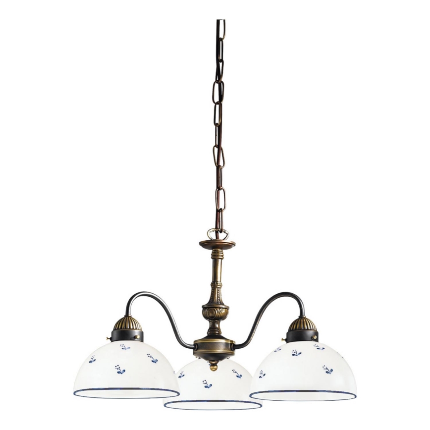 Kolarz 731.83.16 - Chandelier on a chain NONNA 3xE27/75W/230V blue