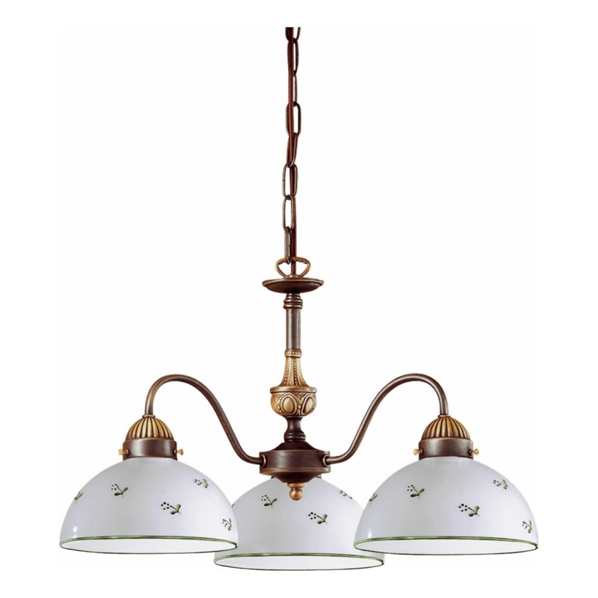 Kolarz 731.83.20 - Chandelier on a chain NONNA 3xE27/75W/230V green