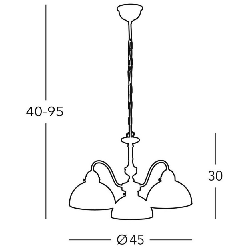 Kolarz 731.83.21 - Chandelier on a chain NONNA 3xE27/75W/230V