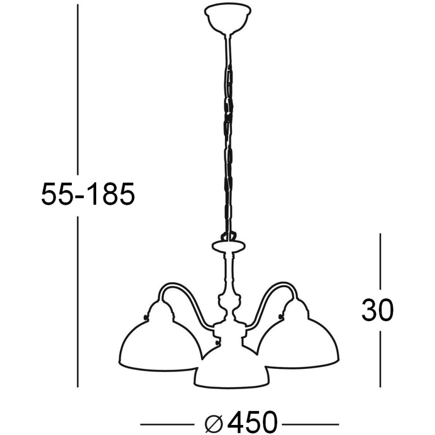 Kolarz 731.83.70 - Chandelier on a chain NONNA 3xE27/75W/230V