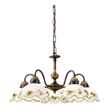Kolarz 731.85.110 - NONNA Chain-Hung Chandelier 5xE27/75W/230V, Wine
