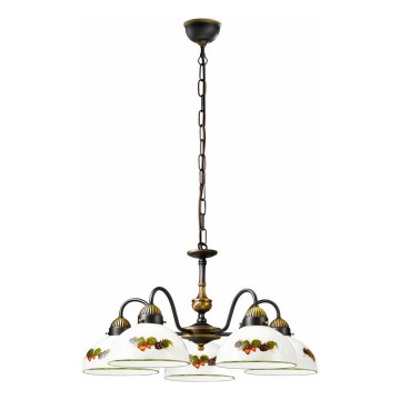 Kolarz 731.85.121 - Chandelier on a chain NONNA 5xE27/75W/230V grapes/strawberries