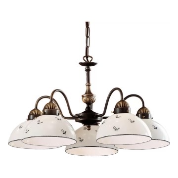 Kolarz 731.85.16 - Chandelier on a chain NONNA 5xE27/75W/230V blue