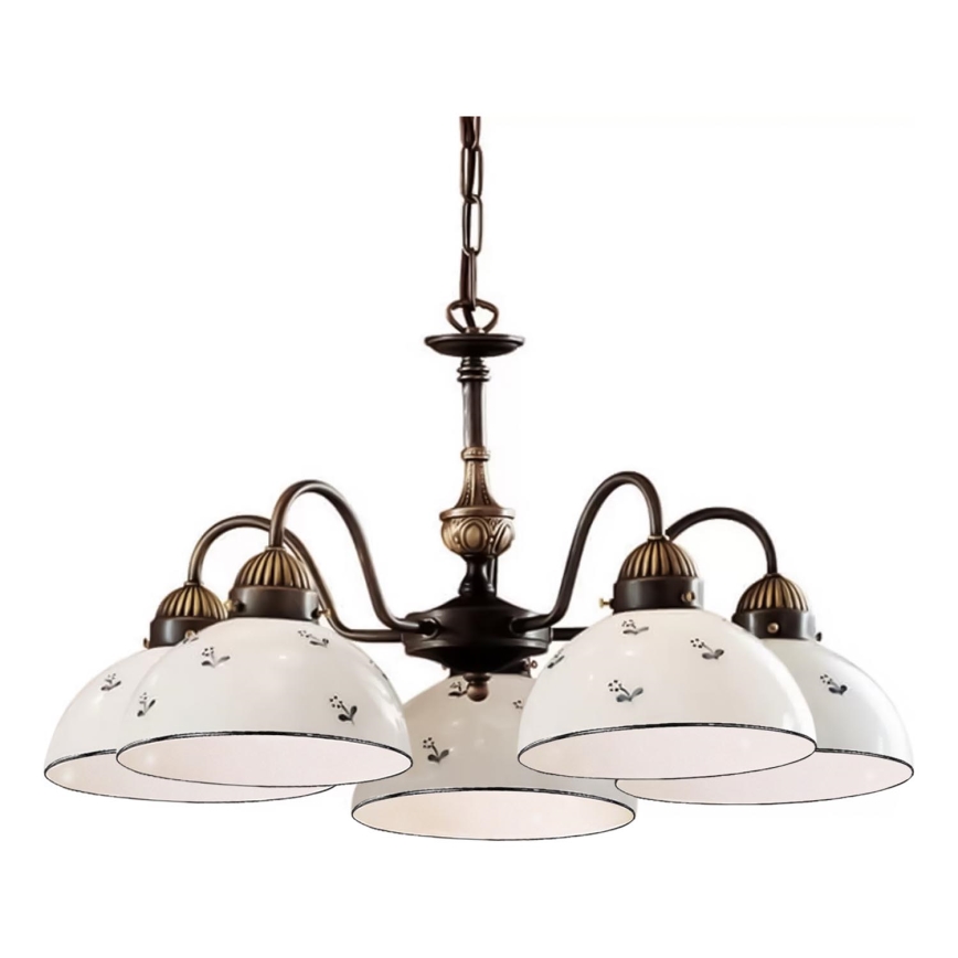Kolarz 731.85.16 - Chandelier on a chain NONNA 5xE27/75W/230V blue