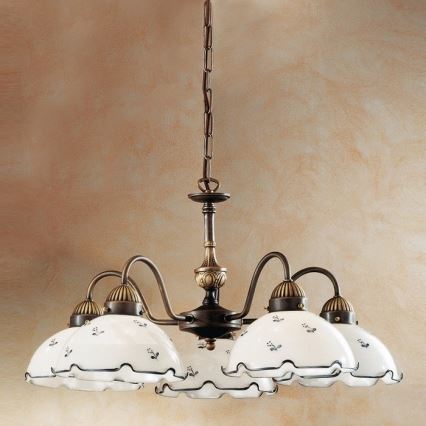 Kolarz 731.85.17 - Chandelier on a chain NONNA 5xE27/75W/230V blue