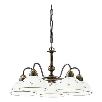 Kolarz 731.85.20 - Chandelier on a chain NONNA 5xE27/75W/230V green