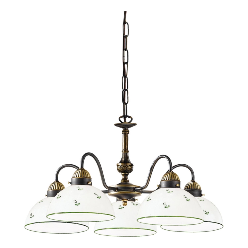 Kolarz 731.85.20 - Chandelier on a chain NONNA 5xE27/75W/230V green
