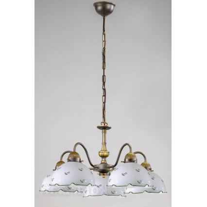 Kolarz 731.85.21 - Chandelier on a chain NONNA 5xE27/75W/230V green