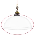 Kolarz 731.G54 - Replacement glass for chandelier, floor lamp and spotlight NONNA E27 d. 30 cm white