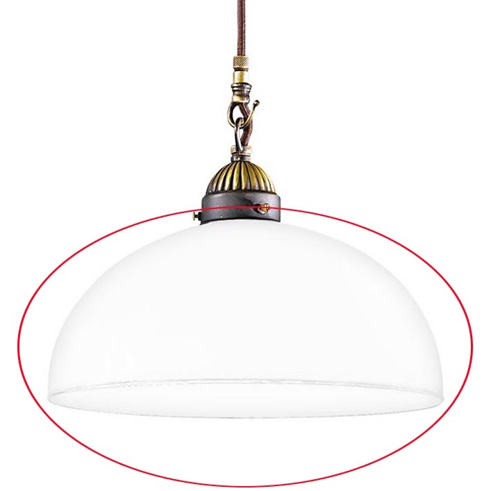Kolarz 731.G54 - Replacement glass for chandelier, floor lamp and spotlight NONNA E27 d. 30 cm white