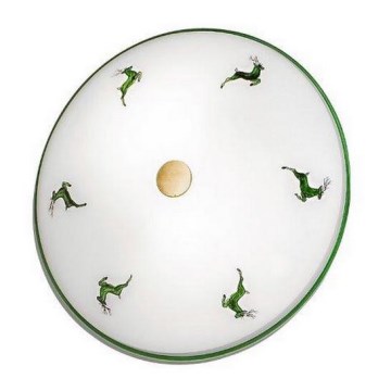 Kolarz 731.U12.4.100-Ceiling light NONNA 2xE14/60W/230V pr.32 cm green/brass