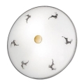 Kolarz 731.U12.4.133 - NONNA Ceiling Light, 2×E14 (max. 60W), 230V, Ø 32 cm, gray/brass