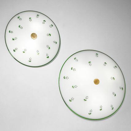 Kolarz 731.U12.4.21 - Ceiling light NONNA 2xE14/60W/230V d. 30 cm green