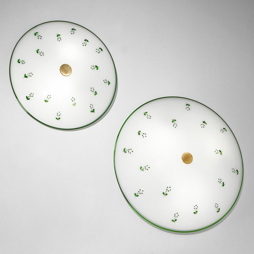Kolarz 731.U12.4.21 - Ceiling light NONNA 2xE14/60W/230V d. 30 cm green