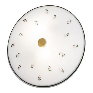 Kolarz 731.U12.4.70- Ceiling light NONNA 2xE14/60W/230V d. 32 cm green/brass