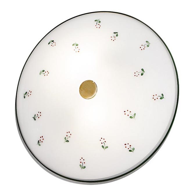 Kolarz 731.U12.4.70- Ceiling light NONNA 2xE14/60W/230V d. 32 cm green/brass