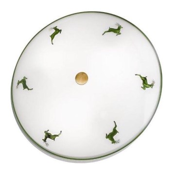 Kolarz 731.U13.4.100-Ceiling light NONNA 3xE27/60W/230V pr.42 cm green/brass