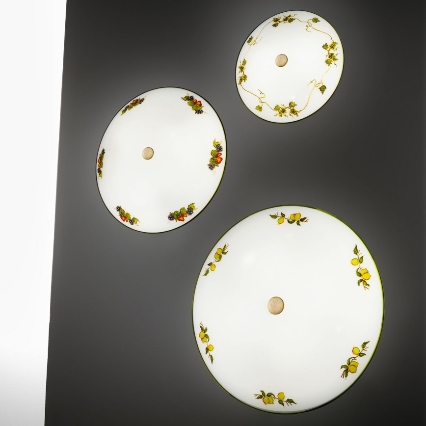 Kolarz 731.U13.4.113-Ceiling light NONNA 3xE27/60W/230V d. 42 cm grapes/strawberries