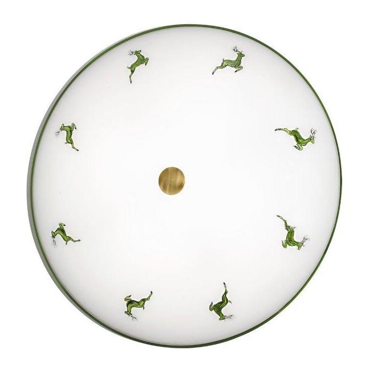 Kolarz 731.U14.4.100-Ceiling light NONNA 4xE27/60W/230V pr.54 cm green/brass