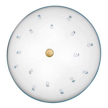 Kolarz 731.U14.4.17- Ceiling light NONNA 4xE27/60W/230V d. 54 cm blue/brass