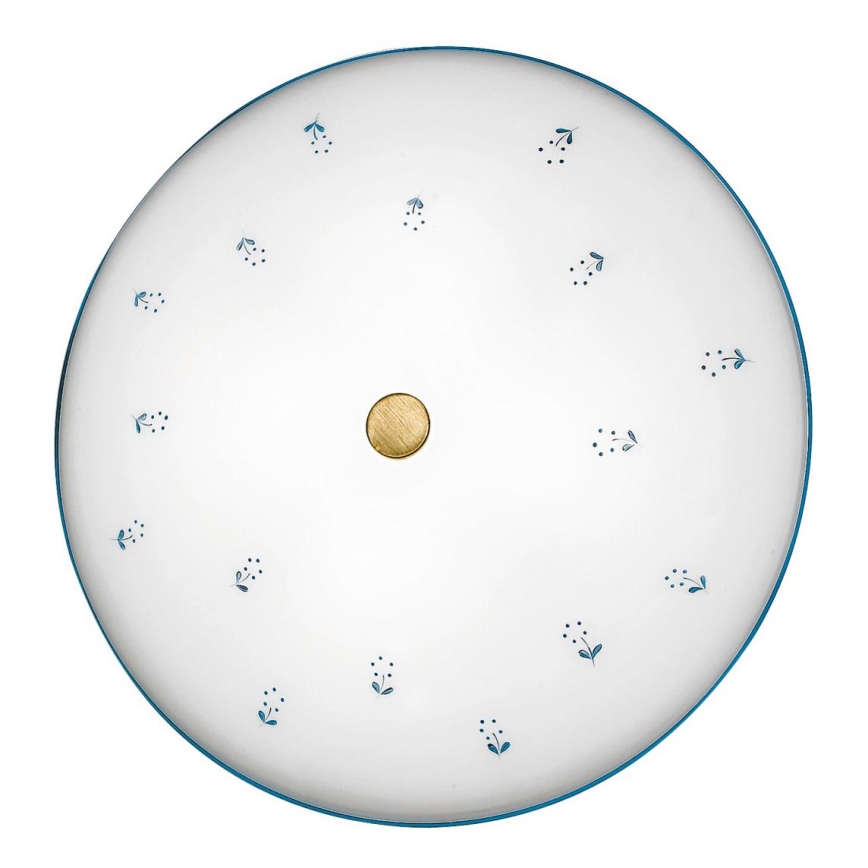 Kolarz 731.U14.4.17- Ceiling light NONNA 4xE27/60W/230V d. 54 cm blue/brass
