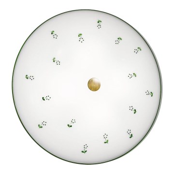 Kolarz 731.U14.4.21-Ceiling light NONNA 4xE27/60W/230V d. 54 cm green/brass