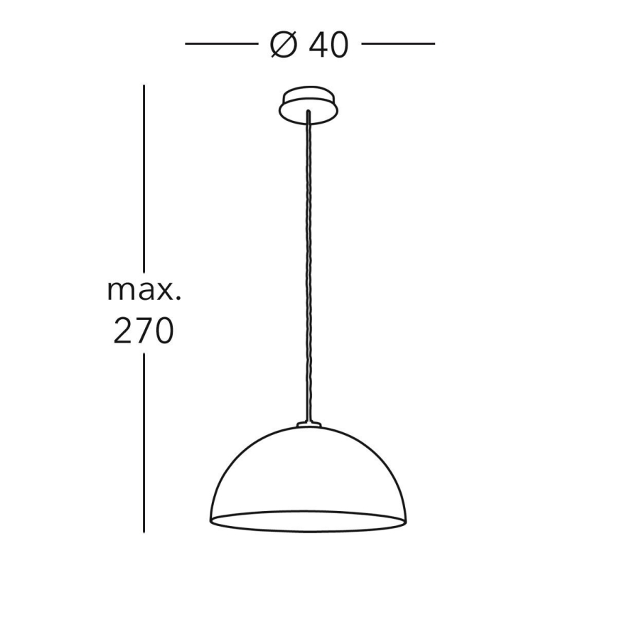 Kolarz A1339.31.Wm.VinAg/40 - Chandelier on a string CULT 1xE27/100W/230V d. 40 cm silver