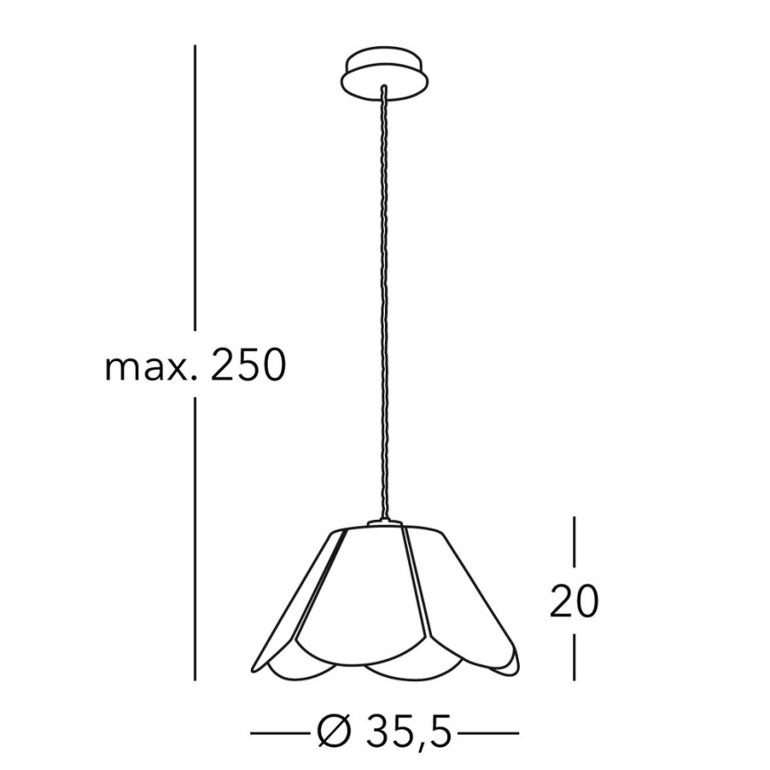 Kolarz A1346.31.W - Chandelier on a string BLOOM 1xE27/100W/230V