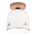Kolarz A1352.11.Au.100 - Surface-mounted chandelier NONNA 1xE27/60W/230V deer oak/white/gold