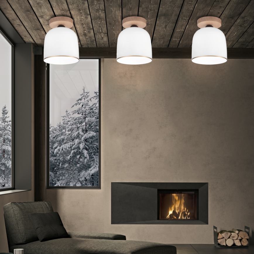Kolarz A1352.11.Au - Surface-mounted chandelier NONNA 1xE27/60W/230V oak/white/gold