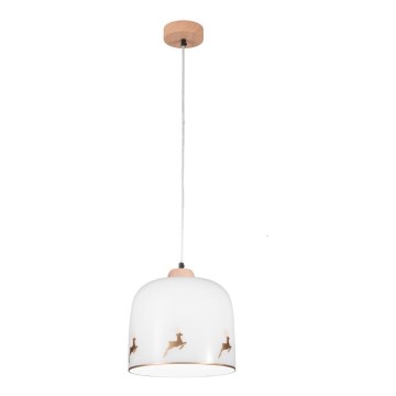 Kolarz A1352.31.Au.100 - Chandelier on a string NONNA 1xE27/60W/230V deer oak/white/gold