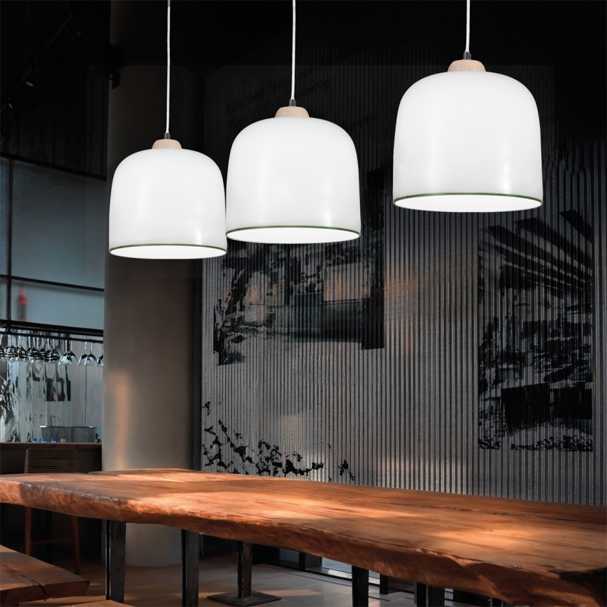 Kolarz A1352.31.G - Chandelier on a string NONNA 1xE27/60W/230V oak/white/green